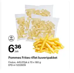 Storcash FINDUS Pommes frites riflet kuvertpakket tilbud