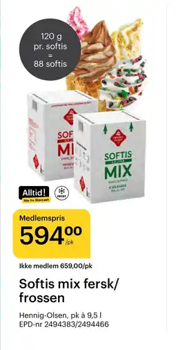 Storcash HENNIG-OISEN Softis mix fersk/ frossen tilbud