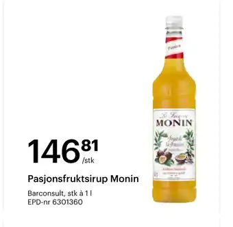 Storcash Pasjonsfruktsirup monin tilbud