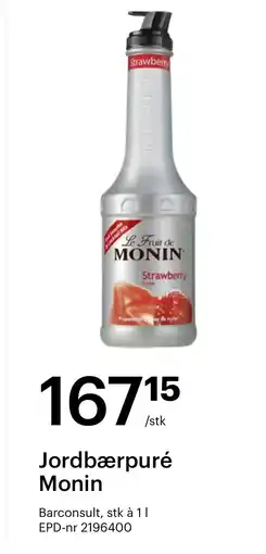 Storcash Jordbærpuré monin tilbud