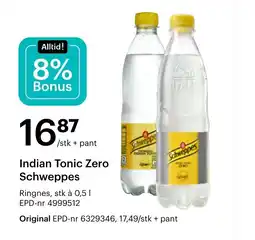 Storcash SCHWEPPES Indian tonic zero tilbud
