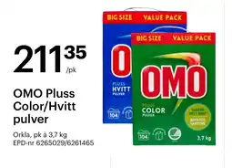 Storcash OMO Pluss color/hvitt pulver tilbud