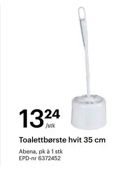 Storcash Toalettbørste hvit 35 cm tilbud