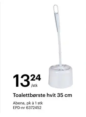 Storcash Toalettbørste hvit 35 cm tilbud