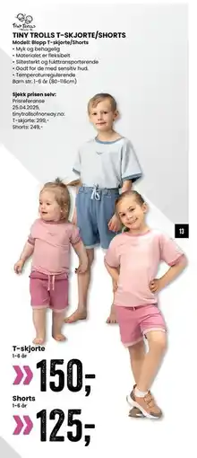 Sport Outlet TINY TROLLS T-SKJORTE/SHORTS tilbud