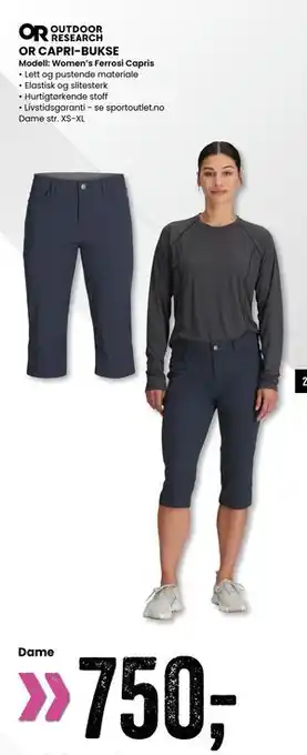 Sport Outlet OR CAPRI-BUKSE tilbud