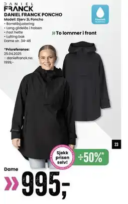 Sport Outlet DANIEL FRANCK PONCHO tilbud