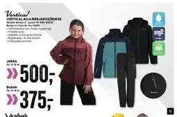 Sport Outlet VERTICAL ALLVÆRSJAKKE/BUKSE tilbud
