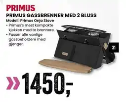 Sport Outlet PRIMUS GASSBRENNER MED 2 BLUSS tilbud