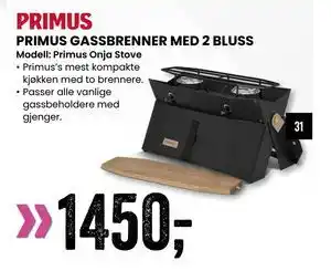 Sport Outlet PRIMUS GASSBRENNER MED 2 BLUSS tilbud