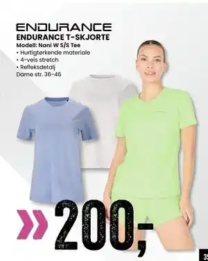 Sport Outlet ENDURANCE T-SKJORTE tilbud