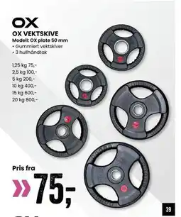 Sport Outlet OX VEKTSKIVE tilbud