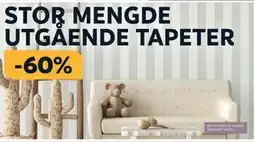 Megaflis STOR MENGDE UTGÅENDE TAPETER tilbud