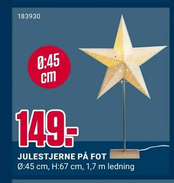 Europris Julestjerne på fot tilbud