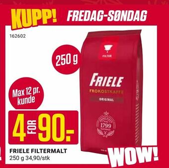 Europris Friele filtermalt tilbud