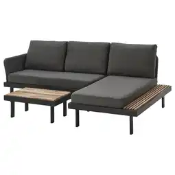 IKEA RevskÄr 3-seters møbelgruppe, utendørs antrasitt/frösön/duvholmen mørk grå tilbud