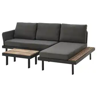 IKEA RevskÄr 3-seters møbelgruppe, utendørs antrasitt/frösön/duvholmen mørk grå tilbud