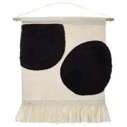 IKEA Blandskog Veggteppe, beige/svart, 70x70 cm tilbud