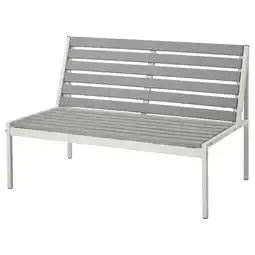 IKEA Jolpen 2-seters sofa, utendørs, hvit/grå, 100x59x67 cm tilbud