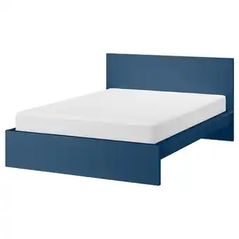 IKEA Malm Høy seng, blå, 180x200 cm tilbud
