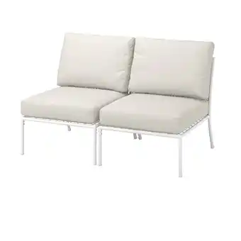 IKEA SegerÖn 2-seters sofa, utendørs, hvit/beige/frösön/duvholmen beige tilbud
