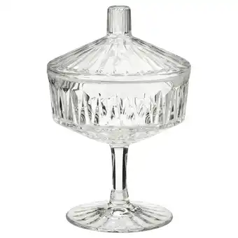 IKEA SÄllskaplig Skål med lokk., klart glass/mønstret, 10 cm tilbud