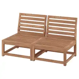 IKEA NÄmmarÖ 2-seters modulsofa, utendørs, lys brunbeiset tilbud