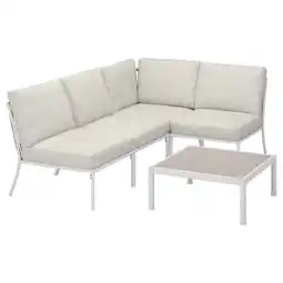 IKEA SegerÖn 3-seters møbelgruppe, utendørs hvit/beige/frösön/duvholmen beige tilbud