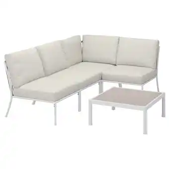 IKEA SegerÖn 3-seters møbelgruppe, utendørs hvit/beige/frösön/duvholmen beige tilbud
