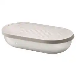 IKEA Halvvarm Matbeholder med lokk og avdeler, rustfritt stål/beige, 0.7 l tilbud