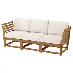 IKEA NÄmmarÖ 3-seters modulsofa, utendørs, armlener lys brunbeiset/frösön/duvholmen beige tilbud