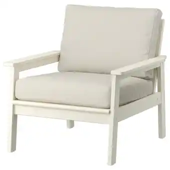 IKEA Bondholmen Lenestol, utendørs, hvit/beige/frösön/duvholmen beige tilbud