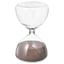 IKEA EftertÄnka Dekorativt timeglass, klart glass/sandfarget, 10 cm tilbud