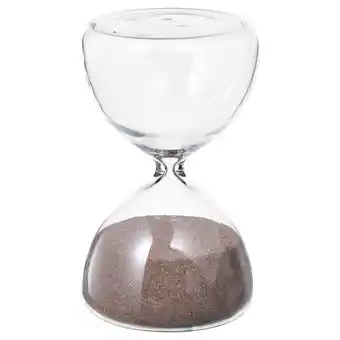 IKEA EftertÄnka Dekorativt timeglass, klart glass/sandfarget, 10 cm tilbud