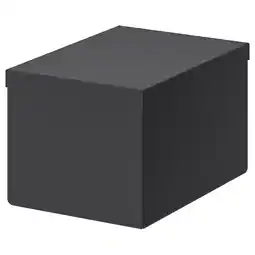 IKEA Tjena Eske med lokk, svart, 18x25x15 cm tilbud