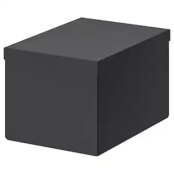 IKEA Tjena Eske med lokk, svart, 18x25x15 cm tilbud