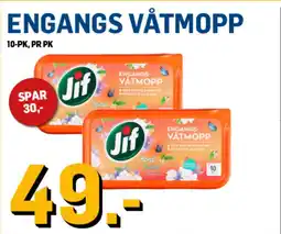 Price Lagerbutikk JIF Engangs våtmopp tilbud