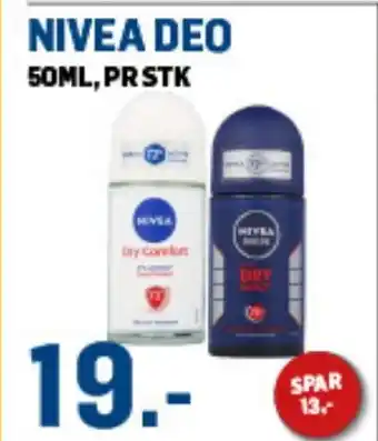 Price Lagerbutikk NIVEA deo tilbud