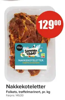 Spar FOLKETS Nakkekoteletter tilbud