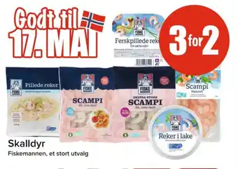 Spar FISKEMANNEN Skalldyr tilbud