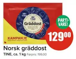 Spar TINE Norsk gräddost tilbud