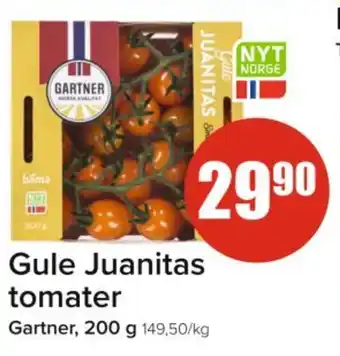 Spar GARTNER Gule Juanitas tomater tilbud