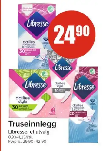 Spar LIBRESSE Truseinnlegg tilbud