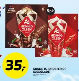 Bunnpris Krone-is jordbær og sjokolade tilbud