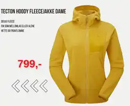 Intersport Tecton hoody fleecejakke dame tilbud