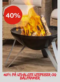 Plantasjen På utvalgte utepeiser og balpanner tilbud