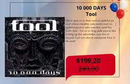 Platekompaniet TOOL 10 000 days tilbud