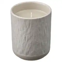 IKEA SilkestrÄd Duftlys i keramisk krukke, dugg og mose/offwhite, 45 hr tilbud