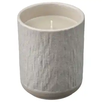 IKEA SilkestrÄd Duftlys i keramisk krukke, dugg og mose/offwhite, 45 hr tilbud