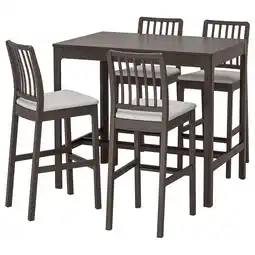 IKEA Ekedalen / ekedalen Barbord og 4 barstoler, mørk brun/orrsta lys grå, 120 cm tilbud